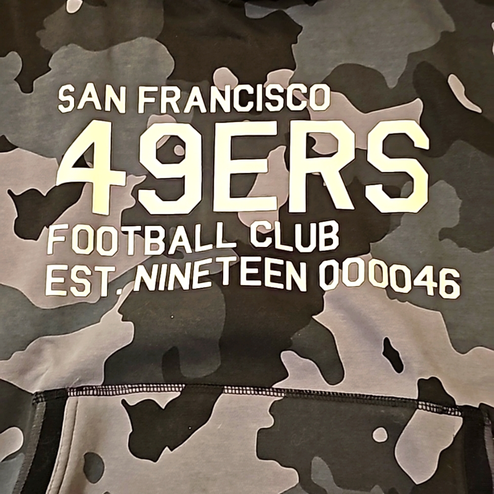 49ers Camouflage Hoodie - Black and Gray - Picture 2 of 5